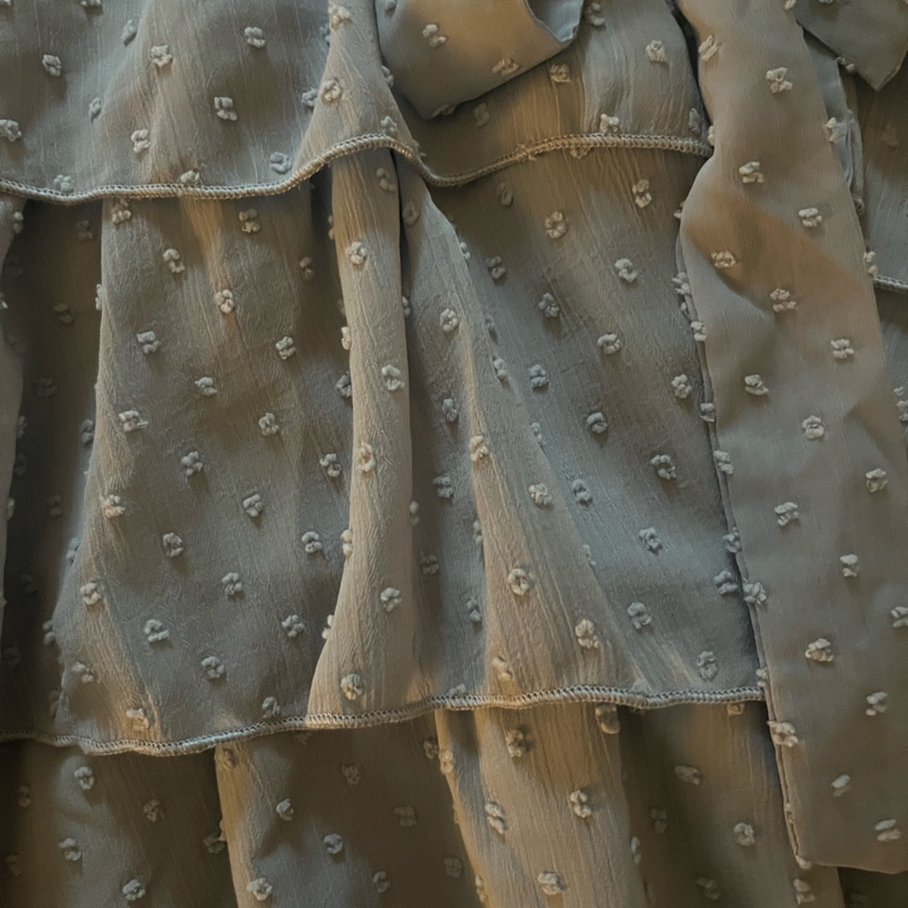 Blue Mini Ruffle Dress - Picture 3 of 3